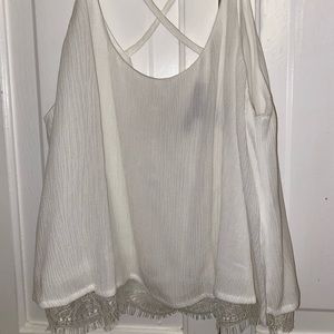 Forever 21 blouse with lace outline